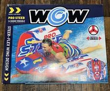 2 WOW Water Sports Pro Steer Flex Wing Inflatable Towable Tube 1-2 Riders New