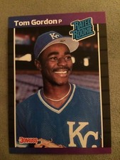 1989 Donruss Tom Gordon Baseball Card Rookie RC #45 Royals Pitcher VG. rookie card picture
