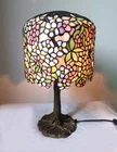 10 in unique tiffany table lamp apple blossom style stained glass desk lamp