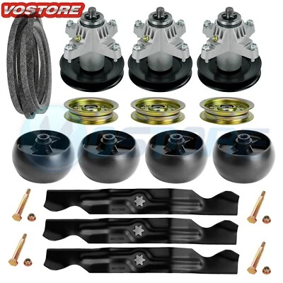 MAX MOTOSPORTS Blade Spindle Belt Pulley Deck Wheel Kit for Cub Cadet RZT 50" Zero Turn RZT50