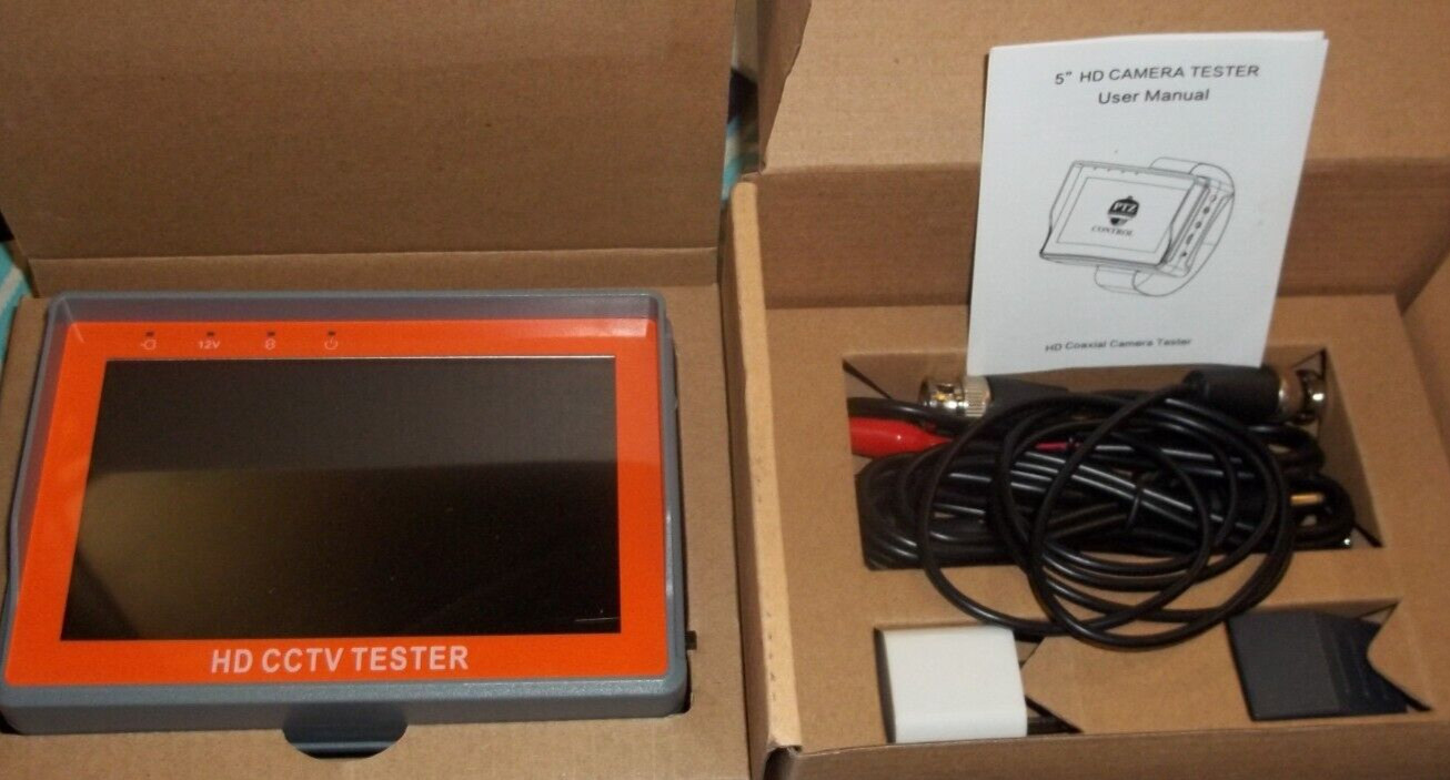 PTZ HD COAXIAL CAMERA CCTV TESTER 5" WRIST (138-2)