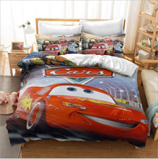 The Cars Duvet Cover Set Pillowcase Lightning McQueen NO.95 Bedding Set Bed T1