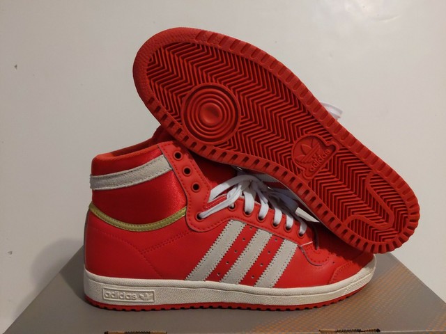 adidas red and gold shoes