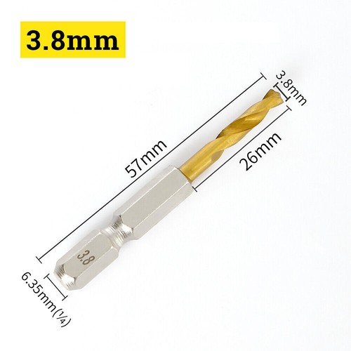 1.5-13mm Handhaben Bohrer Mit 1/4" Sechskantschaft Hss Spiralbohrer Bitaufnahme - Bild 18 von 40