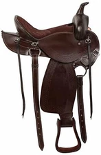 Brown Gaited Western Pleasure Trail Endurance Horse Leather Saddle Tack