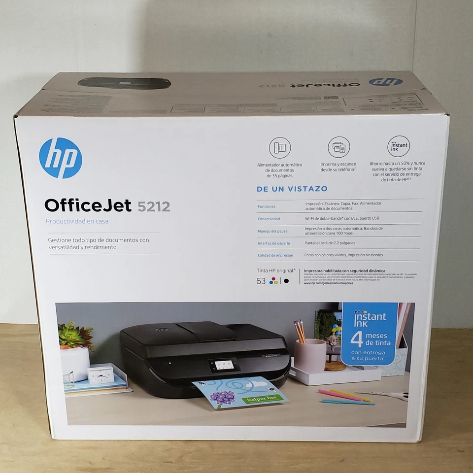 HP Office Jet 5212 All In One Printer Bluetooth WiFi USB Brand New Sealed - Image 4 of 4