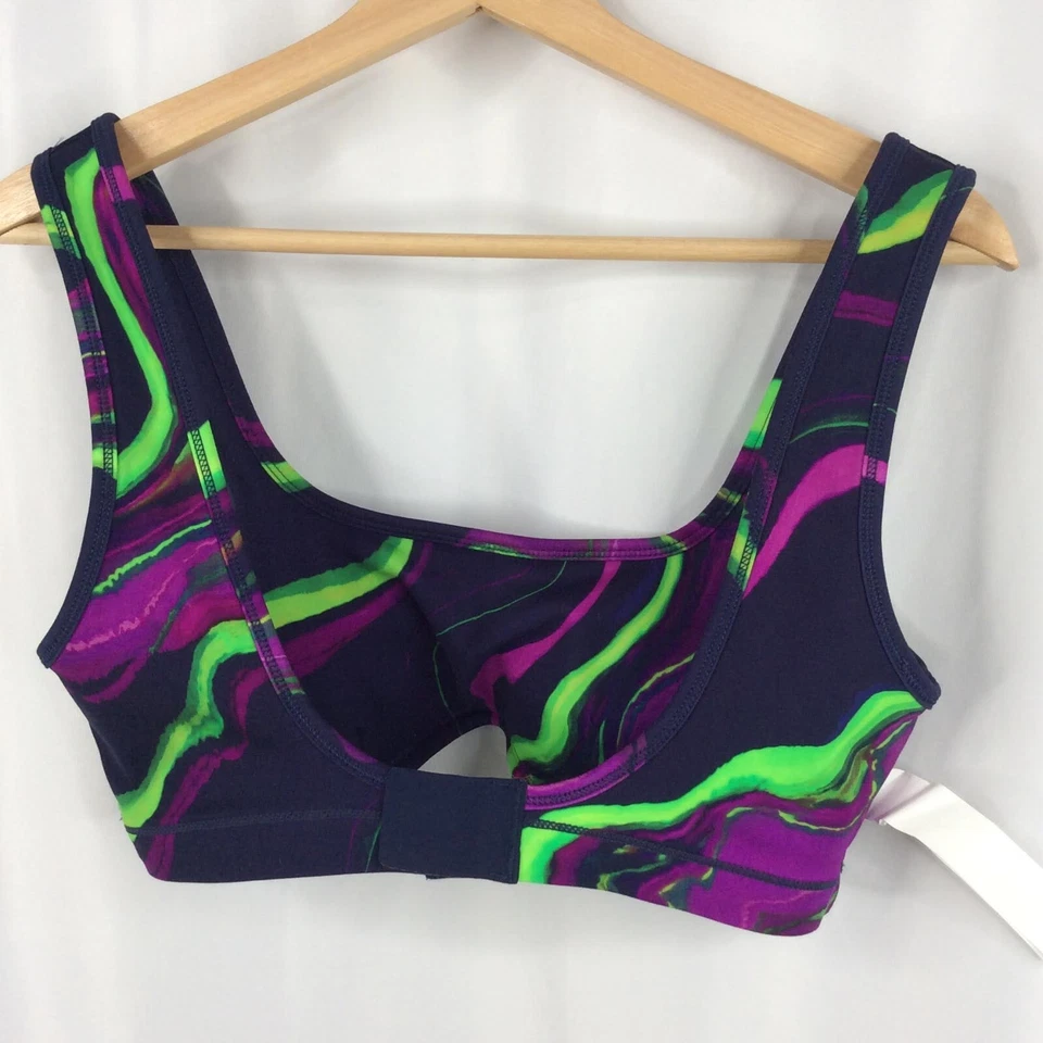 Sujetador deportivo Fabletics Rivka para mujer impacto medio AR8 Haze Wave pequeño Foto 2 de 4
