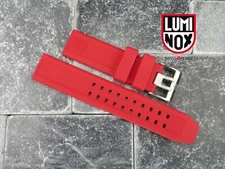 New LUMINOX 23mm Rubber Strap EVO Diver Watch Band 3050 3950 Colormark Red x1