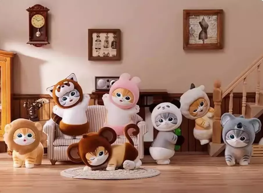 む MINISO×mofusandコラボ フィギュア 3点 MINISO Mofusand Fluffy Party Series Cat Confirmed Blind Box