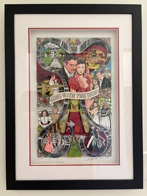 Charles Fazzino GONE WITH THE WIND , 3D Mixed Media Art, Limited ed, SIGNED, COA