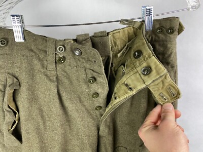 激レア！k. begemann pants 1960年代西ドイツ軍 Vintage 1960s German Army Men's Niemann Cargo Combat Pants Wool OD