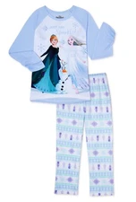 FROZEN II Pajamas Size 6 7 8 Girls Elsa Anna Olaf Winter Set Fleece Pants Disney