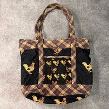 Borsa a quadri gallo trapuntata
