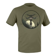 UKRAINE MILITARY STYLE T-SHIRT "UKRAINE DRONE" Olive Drab