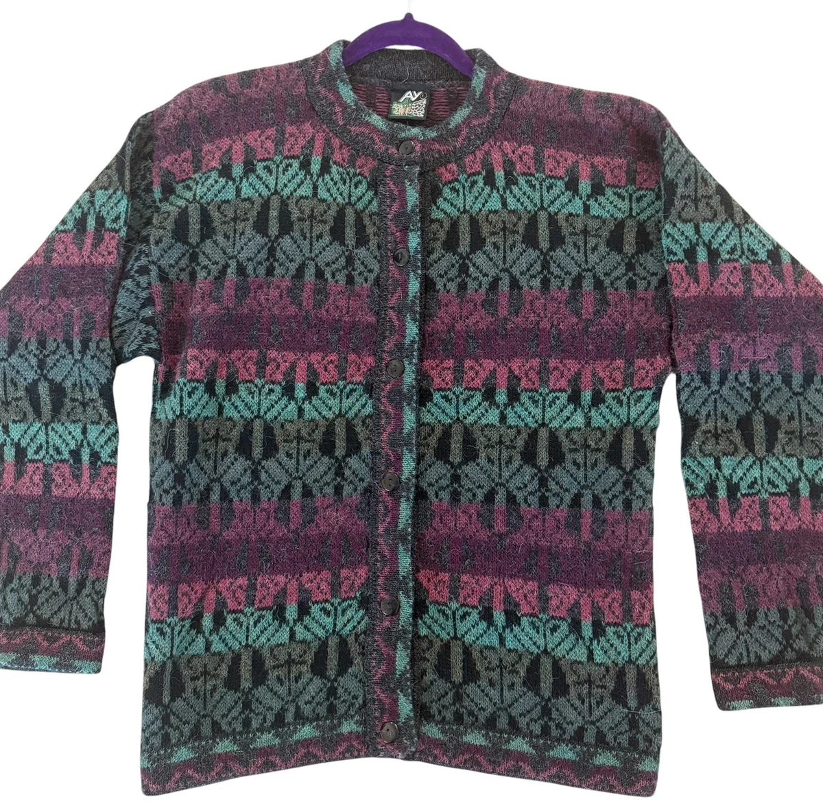 vintage alpaca cardigan products for sale | eBay