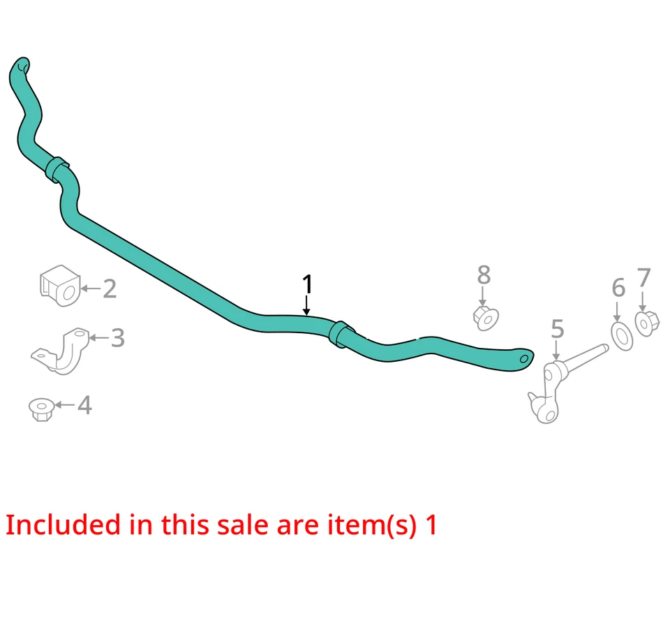 Infiniti Q50 2014 tracción trasera barra estabilizadora delantera fabricante de equipos originales 140 k millas - LKQ427384331 Foto 4 de 4