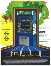 Kaos GPI Video Arcade Flyer / Brochure / Ad - Excellent