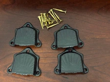Trunk & Chest Hardware-4cast steel Leather Handle Retainers-1880's & Tacks