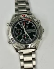 Vintage Seiko Diver 7T32-7F69 Alarm Chronograph Watch Quartz Black Red