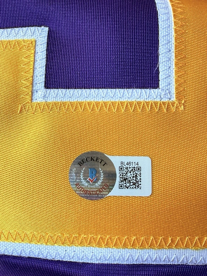 Camiseta deportiva de hockey personalizada autografiada por Bernie Nicholls de Los Ángeles #9 - certificada por BAS Foto 4 de 4