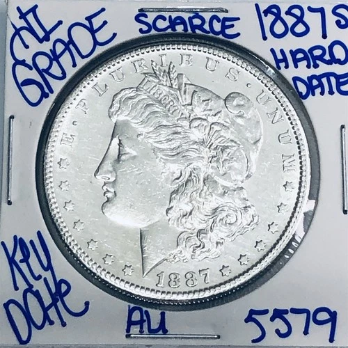 1887 S MORGAN SILVER DOLLAR AUTHENTIC HI GRADE U.S. MINT COIN RARE KEY DATE 5579