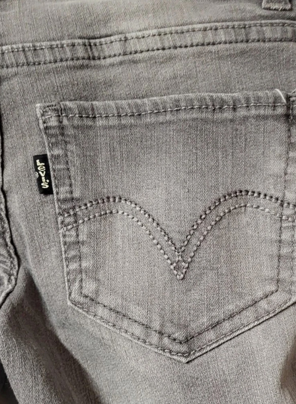 Levi's Girls Denim Leggings Grey Size 10 Reg image 7