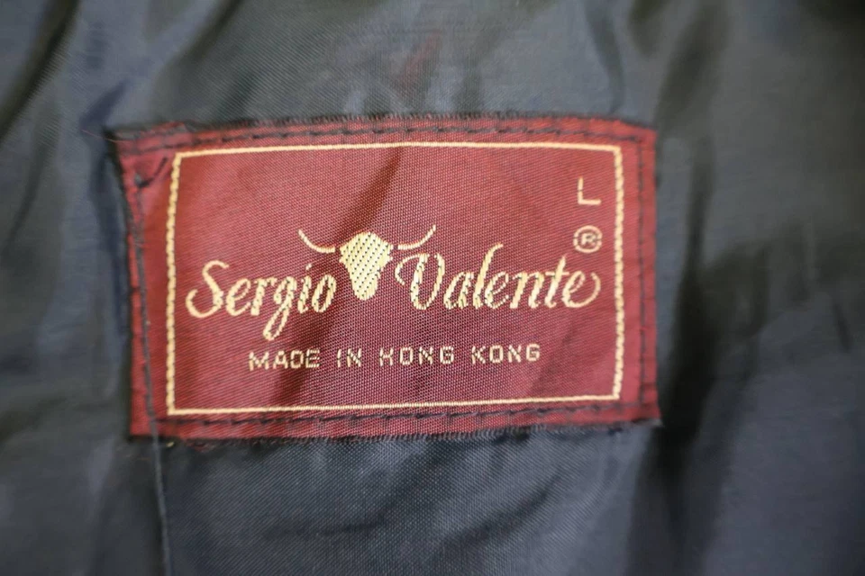 Abrigo de piel de conejo Sergio Valente vintage negro hecho en Hong Kong L Foto 3 de 4