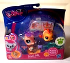 Littlest Pet Shop Prized Pets Pink Seahorse Yellow Clown Fish #1938 1939 New Nib