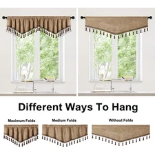 ELKCA Gold Double-Sided Chenille Window Curtains Tier for Kitchen Rod Pocket