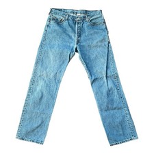 vintage Levis 501 button fly medium wash straight leg jeans 36 x 32 Mexico