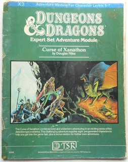 Curse of Xanathon. D&D TSR 1982. Adventure Module X3. Dungeons & Dragons.