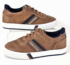NAUTICA Logone Boat Toddler /Boy's Brown Lace Up Perforated Sneaker Shoes Size 9