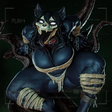 Mommy Mal-0 in Tree 1/12 Scale Resin Figure NSFW | Unpainted Model Kit