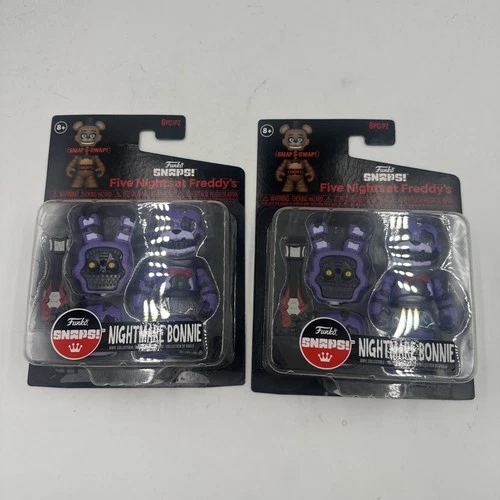 Lot 2 Funko Five Nights at Freddy's Snaps NIGHTMARE BONNIE Action Figure FNAF
