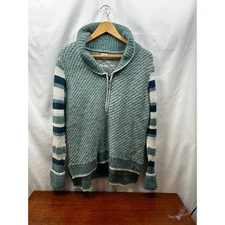 Smartwool x CHUP Sweater Womens S Green Half Zip Wool Blend Oversized Cozy