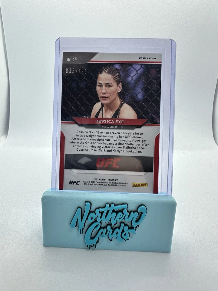 Jessica Eye 2021 Panini Prizm UFC Blue Refractor Card /199 #64 - Image 2 of 2