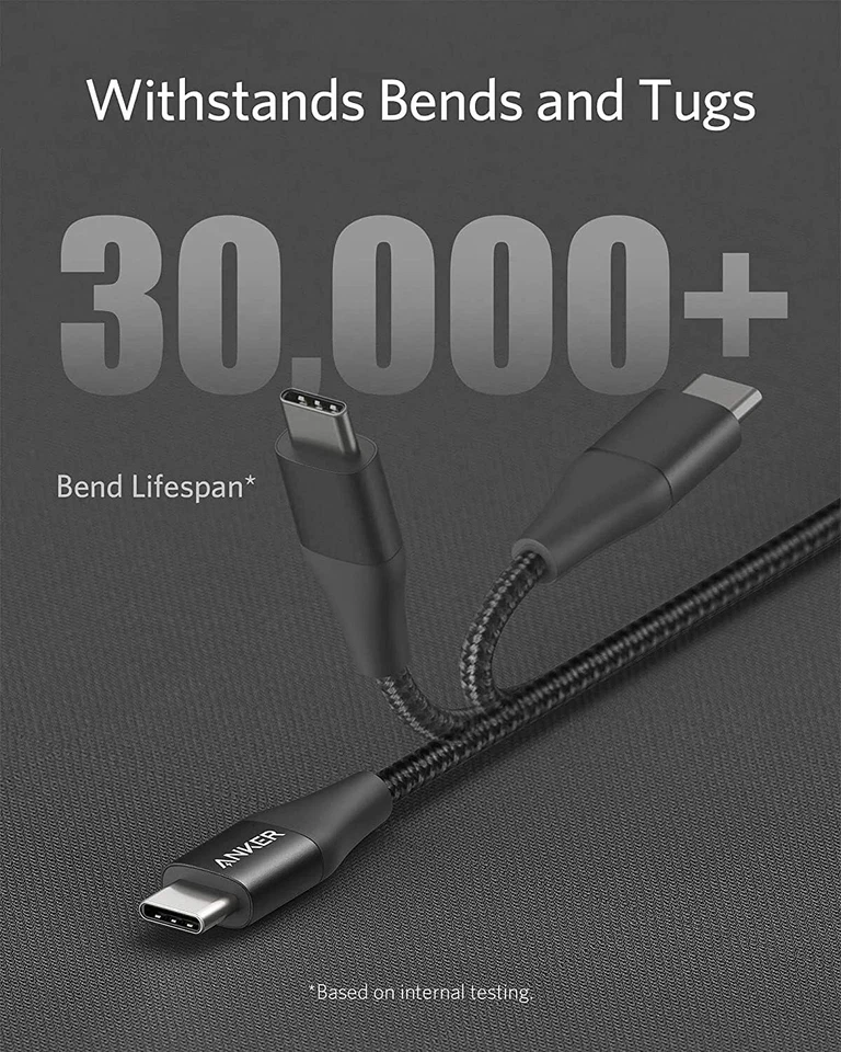 Anker Powerline+ II USB C Cable, USB C to USB C (6ft, 60W) USB-IF Certified Cabl - Image 3 of 4