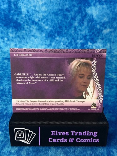 Xena: The Quotable Xena PARALLEL SINGLE Non-Sport Trading card Rittenhouse 2003 - Picture 210 of 268