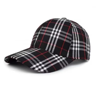 Adjustable Casual Classics Plaid Baseball Cap Vintage Fashion Outdoor Travel Hat