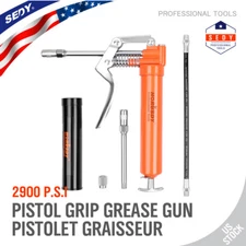 Mini Grease Gun Pistol Grip w/ 3 oz Lubricating Cartridge Greas Lube Refillable