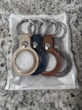 4 Pack Clip on Faux Leather Apple Air Tag Holders