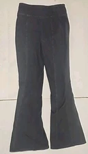 Art Class Girls Sz M Black Stretch Ribbed Flared Elastic Waistband Pull-On Pants