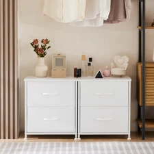 ZUNMOS 2 Drawer Dresser Organizer Storage for Bedroom Closet Nursery 2 Pack