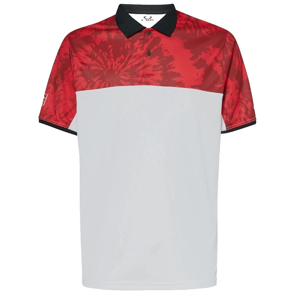 Oakley blanco blusas manga corta de golf para hombres