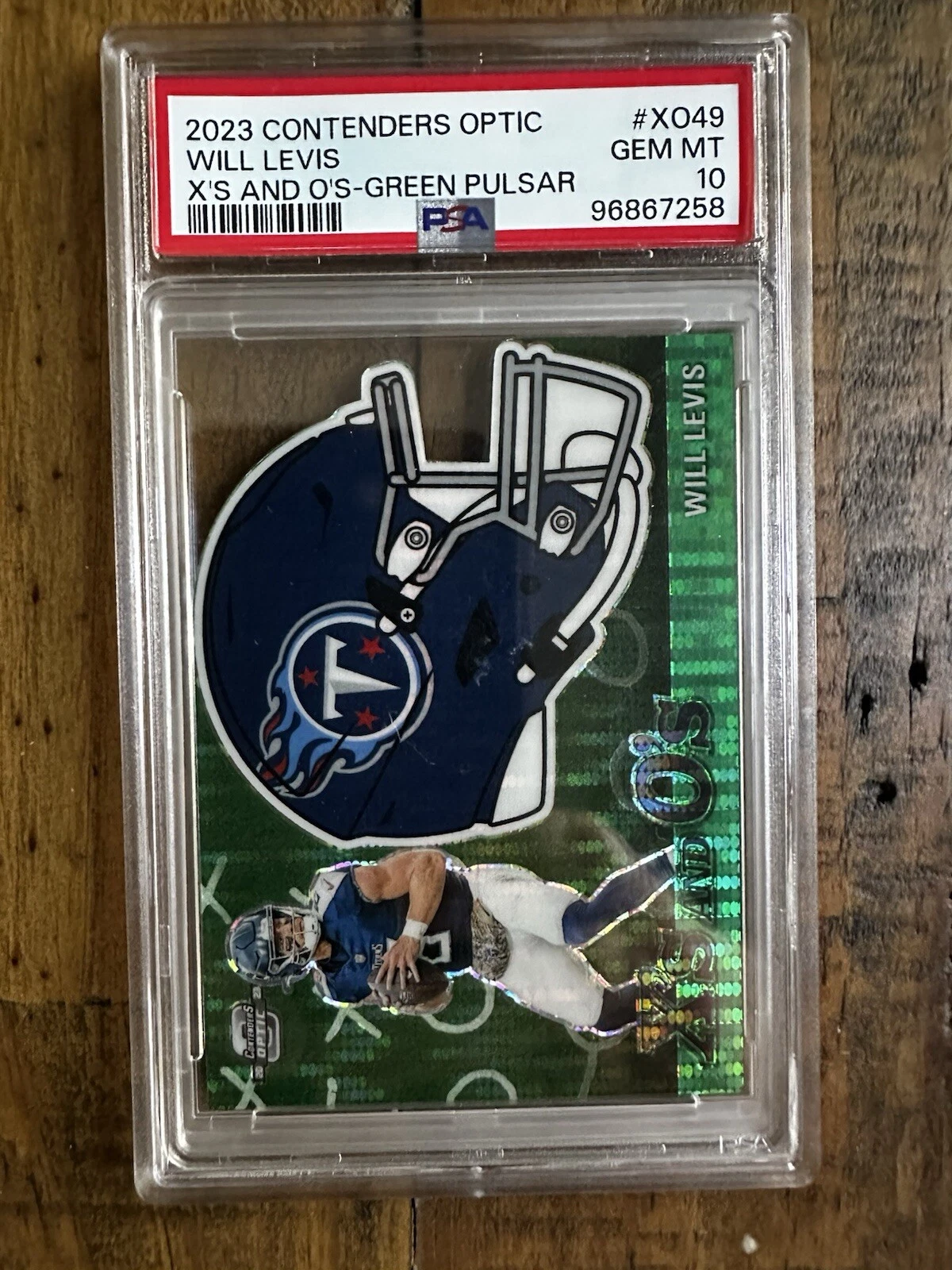 Will Levis Panini Contenders Optic X's and O's #XO49 Green Pulsar