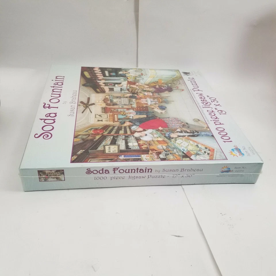 Rompecabezas de 1000 piezas fuente de soda de los años 50 nuevo en caja sellada ~ por Susan Brabeau Foto 3 de 4