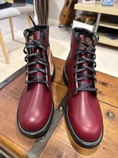 CHIPPEWA Leather  Lace Up Work Boot in Red Brown Size 9D