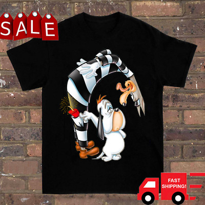 Tex Avery Droopy Dog Shirt Short Sleeve Men Black Unisex Size S-5XL