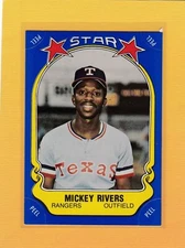 1981 FLEER STICKER BASEBALL MICKEY RIVERS #32 RANGERS NRMT *63520
