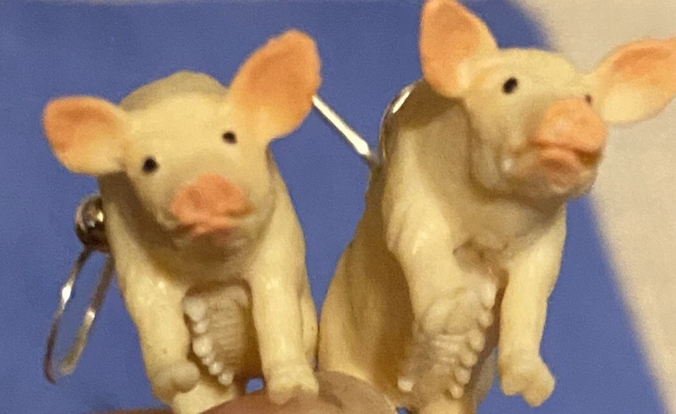 Fun Rubber Pigs Pierced Earrings - Image 2 of 3